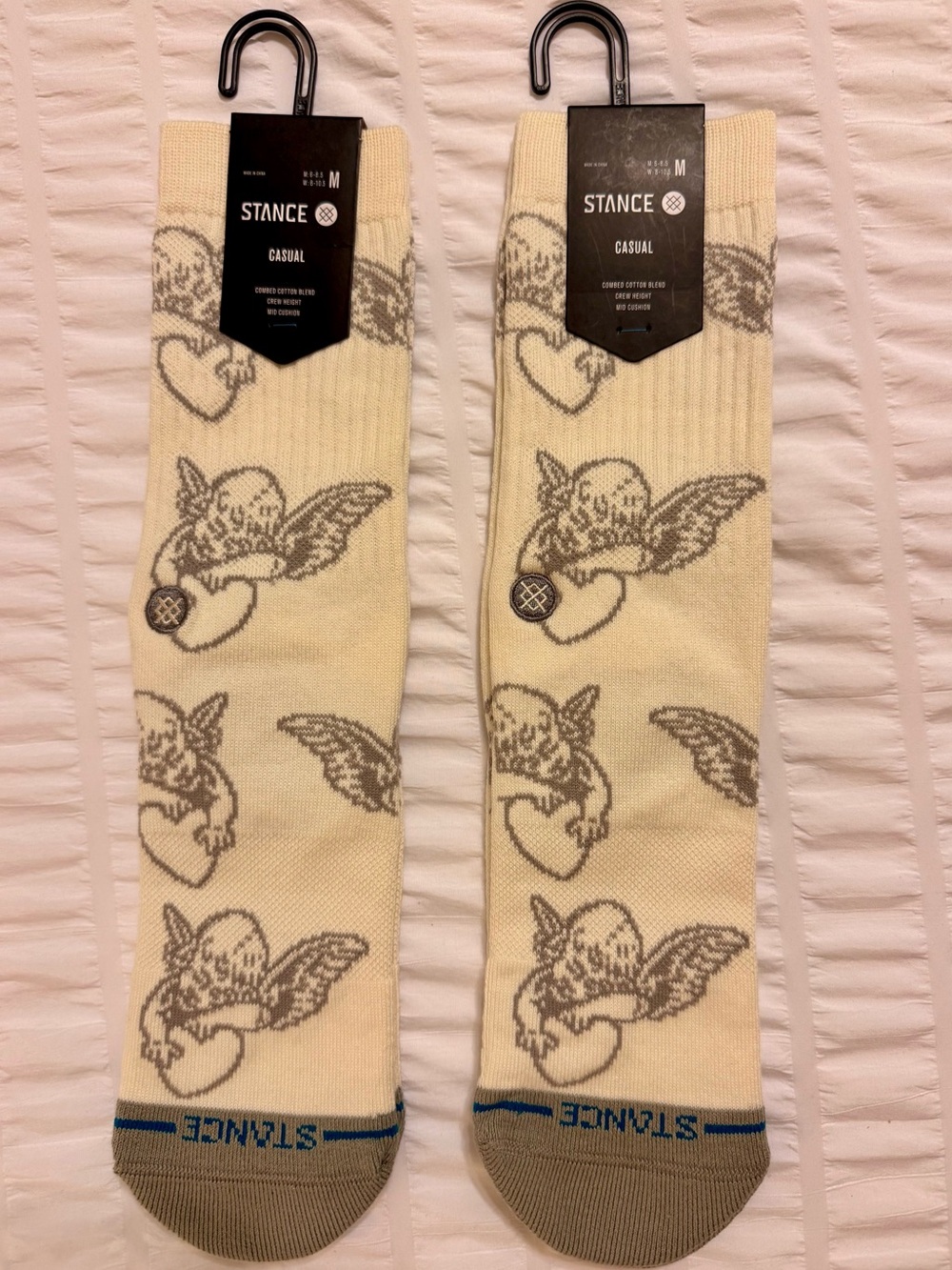 Stance "Cherub Crew" Socks – 2 Pair Bundle, SZ Medium NWT
